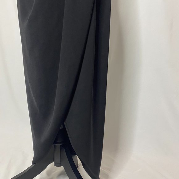 Shona Joy Black Strapless Draped Tulip Sweetheart Dress - Picture 3 of 11